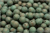 Kuličky 8 mm, Etched Opaque Green Turquoise Bronze Wash, 16 ks Kuličky 8 mm, Etched Opaque Green Turquoise Bronze Wash, 16 ks